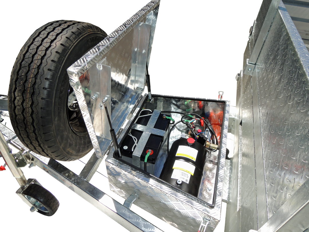 10 x 7 Hydraulic Flat Top Tipper Trailer – 3.5T – Instant Racking