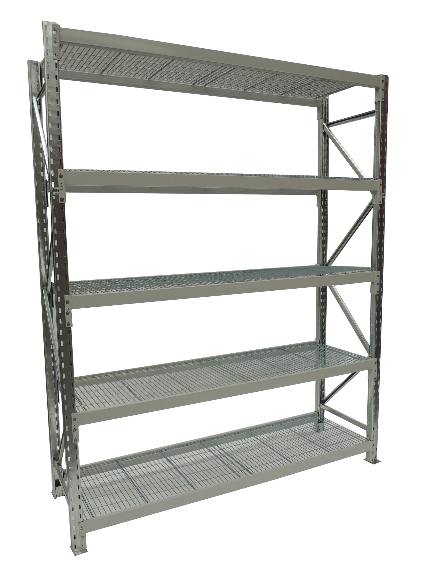 Longspan Shelving - Starter Bay - With Mesh Shelves